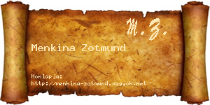 Menkina Zotmund névjegykártya